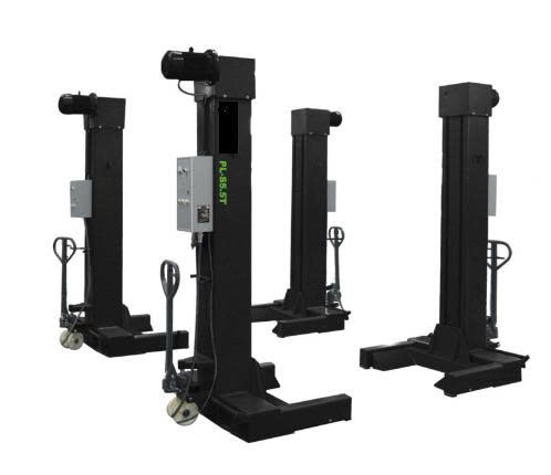 Cầu nâng trụ độc lập 7.5 tấn/trụ, 4 trụ, chiều cao nâng 1750 mm, chiều dài mỗi dây kết nối tăng thêm 10m (3 pha, màu ghi RAL7016) 