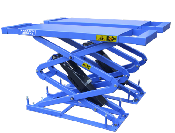 Cầu nâng ô tô cắt kéo hoạt động thủy lực, màu xám , công suất nâng 3.5 tấn, điện áp 380V/3PH/50HZ, Model: GC-3.5SB